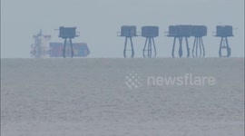 Cargo ship appears to vanish into thin air off Kent in optical trick, UK