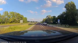 Sudden Stop On Illinois Interstate