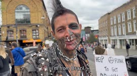 Gay Brazilian immigrant Zombie thanks the NHS for saving his life and says other countries should have a similar system.