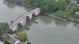 China: Gongchen Bridge in Hangzhou, China