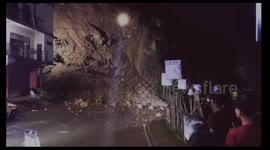 Massive landslide occurred in Aizawl. between one of the busiest area in the city Bawngkawn to Durtlang Road.