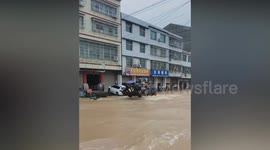 Bulldozer used to save villagers by local politician during floods