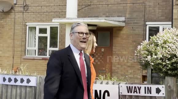 Keir Starmer casts his vote in snap general election