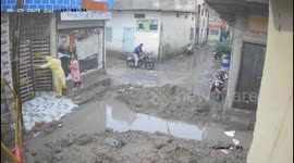 Narrow Escape For Girl Drowning In Municipal Pit , rescued by a young boy from the