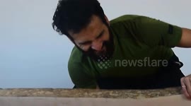 Making a table for my Art journey using a big piece of unprocessed wood