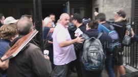 Brian Johnson mobbed by fans