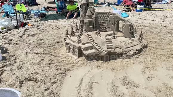 Sand Castle Sculpture for 44th Annual Contest in Towers Beach — Delaware State Seashore Park (DSSP)