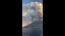 Stromboli volcano erupts, lava flows into Mediterranean