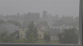 Texas resident films as Hurricane Beryl batters cities with strong wind and rain Near i_45 North at Prose in the Pines Apartments
