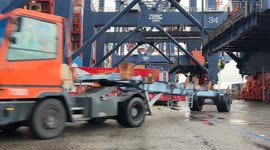 Netherlands: CMG broadcast vehicles for Paris Olympics unloaded at Port of Rotterdam