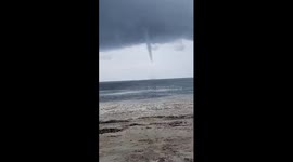 Powerful waterspout strikes Boracay Island