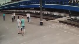 Cop pulls fallen OAP from path of speeding train