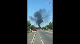 Flames and black smoke overwhelm flats in Staines in a rapidly spreading fire