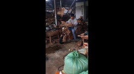 Chinese craftsman carves real-size wooden motorcycle