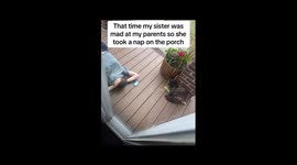 Girl sleeping on porch after argument with parents is woken up by Amazon delivery driver