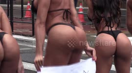 Brazil: Miss Bumbum 2024 participants on Avenida Paulista
