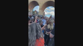 This is a video from England going through to the Final of the Euros at The Swan in Mansfield, Nottinghamshire. It is an official Carling Fanzone and the largest outdoor screen in Nottingham. My names Nathan and I was the one filming it