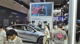 China: Tesla Booth at 2024 WAIC in Shanghai