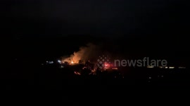 Rey Fire burning along Paradise Road in southern Santa Barbara County