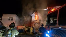 Dramatic 2nd Alarm with R.I.T. Activated when the 2nd floor collapsed Mount Carmel, Pennsylvania