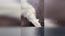 Italy: Spectacular Footage Captures Stromboli's Eruption