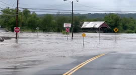 USA: Severe Flooding Strikes Lyndon, Vermont