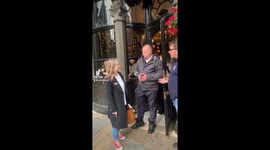 Woman wearing Palestinian flag refused entry from pub in London's Westminster