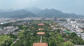 China: City view of Tai 'an, China