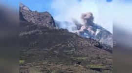 Italy: Eruption at Stromboli Volcano in Sicily