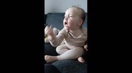 Hilarious granddaughter joins granddad to cheer for England in Euro semi-final