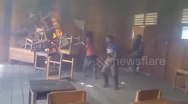 The independent Papuan separatist organization in Indonesia has again carried out acts of terror, burning down school buildings, children cannot go to school
