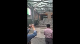 Flooding Stairs At Toronto's Union Station