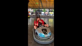 Girl falls after retrieving phone in bumper car mishap