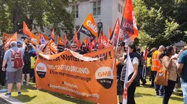 PCS and GMB Demonstration for Striking G4S Security Guards, Westminster 17/07/2024