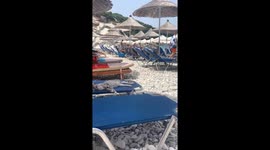 Cat nap on Sarande beach