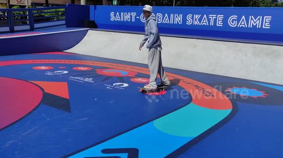 Skatepark made from 3D-printed concrete opened to locals during Paris Olympics