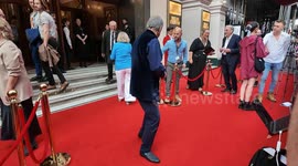 Celebrity guests arrive at the press night of Hello Dolly