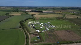 Thousands descend on sleepy village for Britain's biggest SWINGERS festival