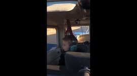 Son's Reaction To First Take Off