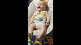 Contagious baby laugh
