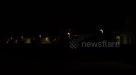 Lightning seen after spell of hot weather in Kent, UK