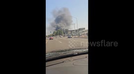 US: Fire Breaks Out On Ross Island In Portland, OR