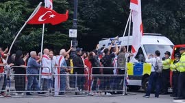 London protesters and counter-protesters mark 50th anniversary Turkish troops invaded Cyprus