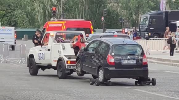 Vehicles towed and barriers installed as Paris makes room for Olympic Games' opening ceremony
