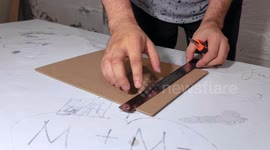 Pet owner makes DIY scratching post out of cardboard for their cat