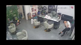 China: Unexpected Nap Time: Barber's Chair Incident