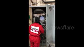 UK: Actionists smash inside Dean Group in Manchester, a key supplier of components for Israel’s Elbit Systems