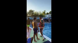 Video captures pool party slip in Lilburn, Georgia