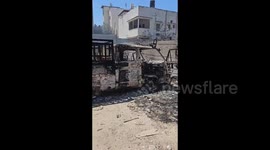 Palestine: Palestinians inspect the remains of several vehicles set ablaze by the Israeli occupation army in Tulkarm