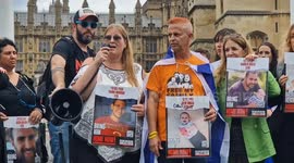 Families of Israeli hostages rally in Parliament Square in renewed call for the release of loved-ones taken by Hamas